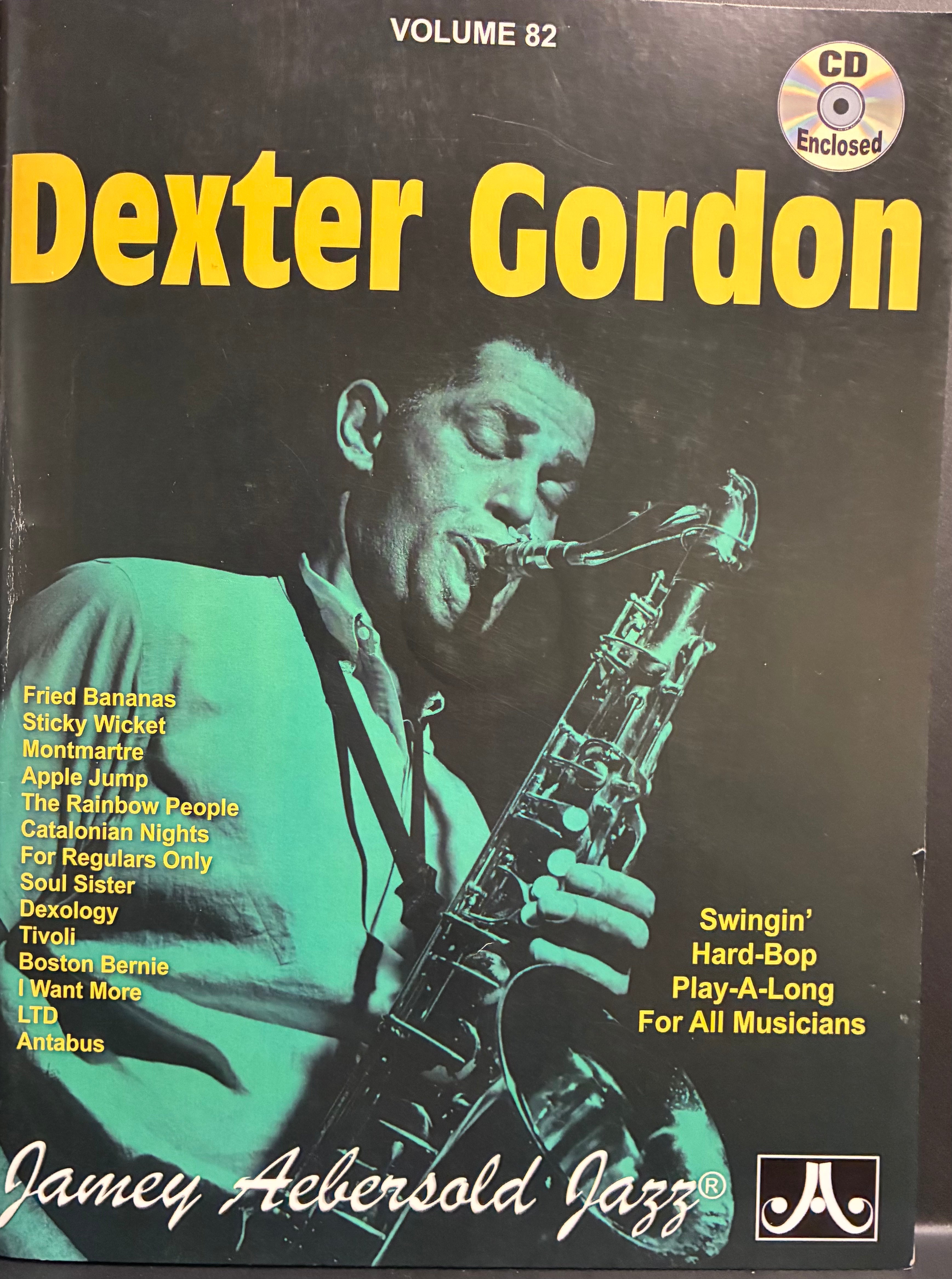 Dexter Gordon Jamey Aebersold Jazz series with CD enclosed.