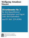 Divertimento No. 3 for three basset horns from KV Anh 229 (439b) by Wolfgang Amadeus Mozart
