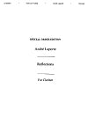 Reflections for Clarinet (solo) by André Laporte