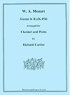 Mozart Sonata in B-flat K. 454 arranged for Clarinet and Piano by Richard Carder