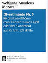Divertimento No. 5 for three basset horns from KV Anh 229 (439b) by Wolfgang Amadeus Mozart