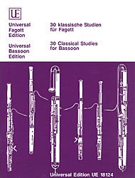 30 Classical Studies for Bassoon edited by William Waterhouse (Hard Copy)