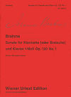 Brahms Sonata Op. 120, No. 1 for Clarinet (or Viola) and Piano edited by Hans-Christian Müller