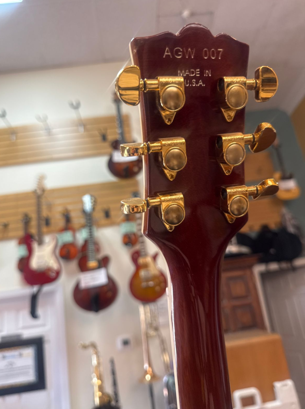 Alchemy HB-P90 Electric Guitar Sunburst/ Light Brown Flamed Double Cut Handmade in USA Electric SN:  AGW 007