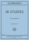 18 Studies for Bassoon by Giovania-Baptiste Gambaro