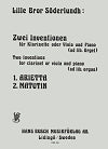 Two Inventions for Clarinet or Viola and Piano (Organ ad lib.) by Lille Bror Söderlundh