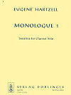 Monologue 1, Sonatina for Clarinet Solo by Eugene Hartzell