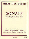 Sonate for Alto Saxophone and Piano by Pierre Max Dubois