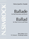 Ballad for Bass Clarinet and Piano by Heinz Joachim Zander
