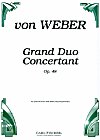Weber Grand Duo Concertant Op. 48 for Clarinet and Piano by Carl Maria von Weber