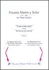 Una cosa rara Vol. I for Basset Horn or Clarinet Trio by Vicenti Martín y Soler arranged by Peter Geisler