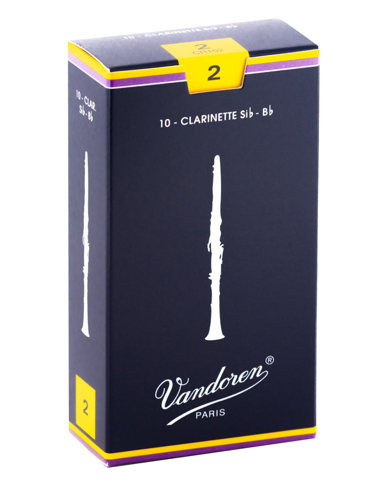Vandoren Traditional Clarinet Reeds 2 Strength box of 10