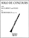 Solo de Concours for Clarinet and Piano by Henri Rabaud