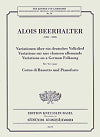 Variations on a German Folksong for Basset Horn and Piano by Alois Beerhalter edited by Hans Rudolf Stalder