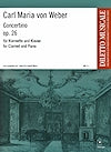 Weber Concertino Op. 26 for Clarinet and Piano by Carl Maria von Weber edited by Leopold Wlach