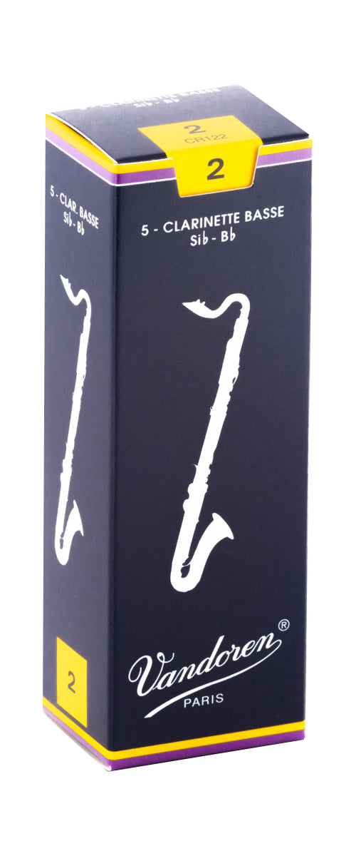 Vandoren Traditional Bass Clarinet Reeds 2 strength box of 5