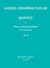 Quintet in F-sharp minor Op. 10 for Clarinet in A and String Quartet by Samuel Coleridge-Taylor