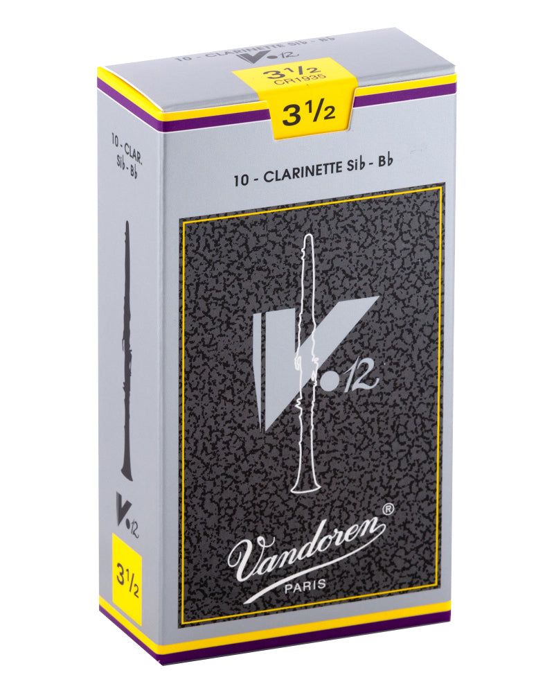 Vandoren V12 B flat Clarinet reeds box of 10; 3.5 strength