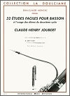 Easy Etudes for Bassoon by Claude-Henry Joubert