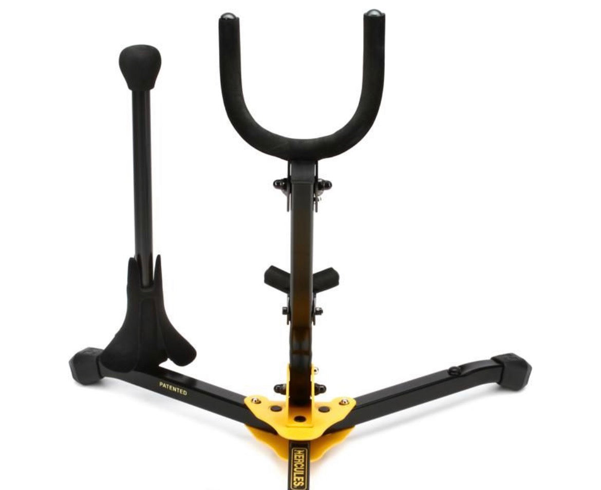 Hercules Saxophone Stand- DS530BB/DS532BB/DS533BB: Alto/Tenor Saxophone Stand with Soprano Sax Peg