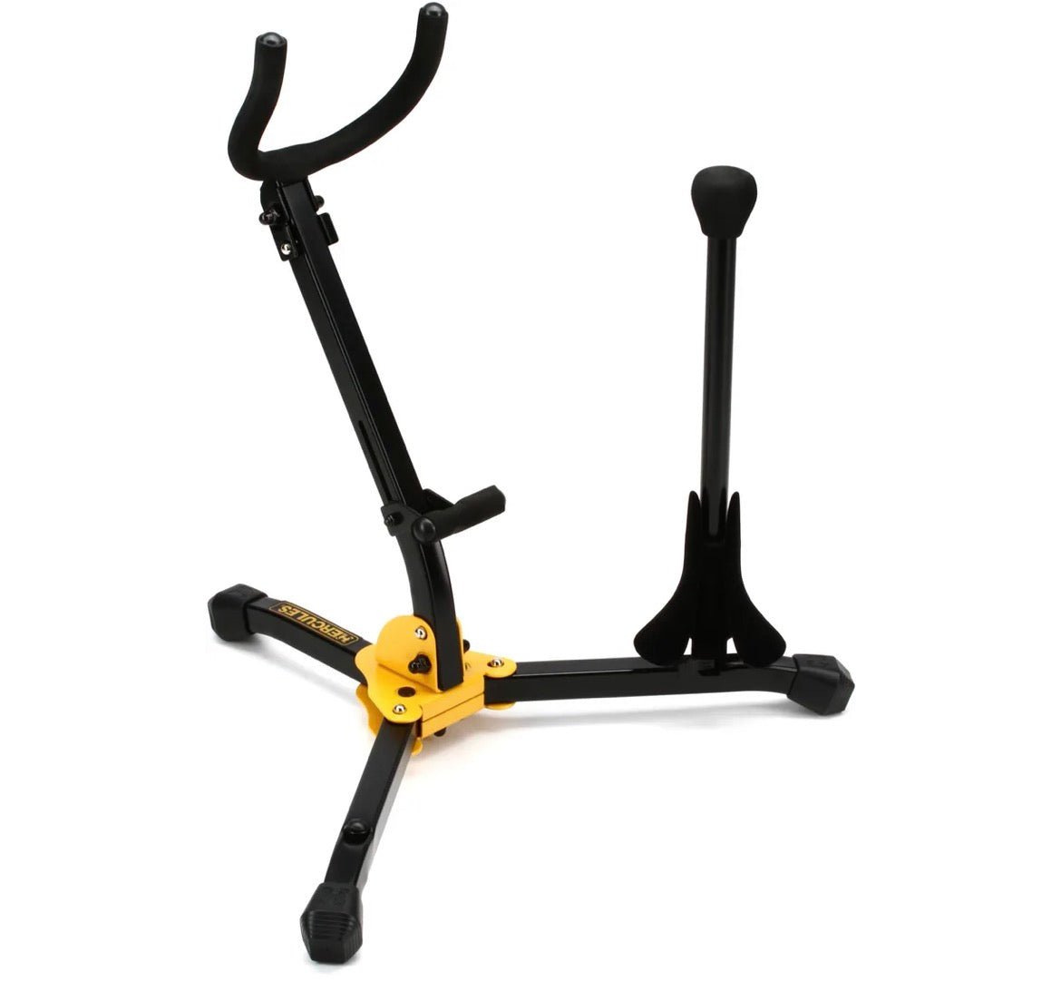 Hercules Saxophone Stand- DS530BB/DS532BB/DS533BB: Alto/Tenor Saxophone Stand with Soprano Sax Peg