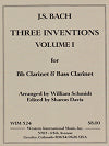 Three Inventions (Vol. 1) Clarinet and Bass Clarinet Duet by Johann Sebastian Bach