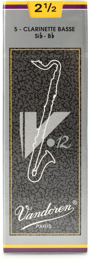 Vandoren CR6225 V12 Bass Clarinet Reed - 2.5 (5-pack)