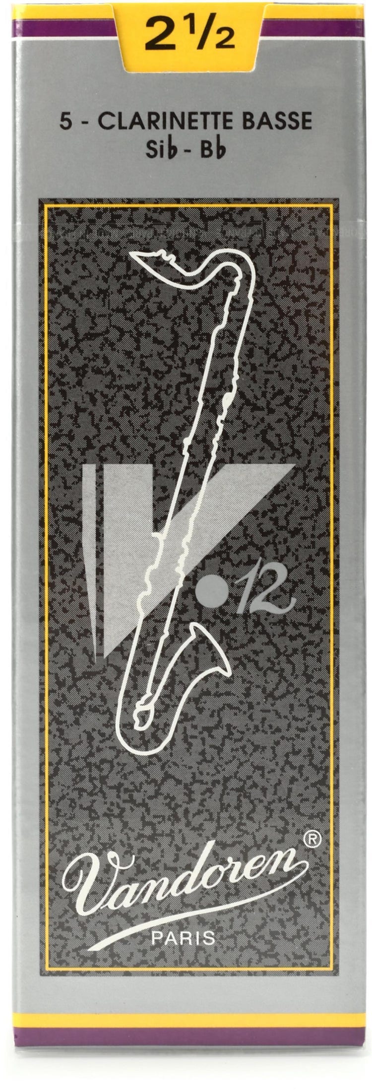 Vandoren CR6225 V12 Bass Clarinet Reed - 2.5 (5-pack)