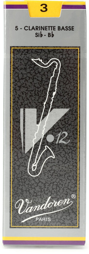 Vandoren CR623 V12 Bass Clarinet Reed - 3.0 (5-pack)