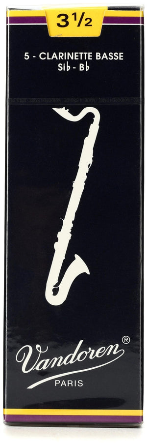 Vandoren Traditional Bass Clarinet Reeds - 3.5 (5-pack)