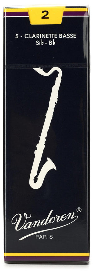 Vandoren Traditional Bass Clarinet Reeds - 2.0 (5-pack)
