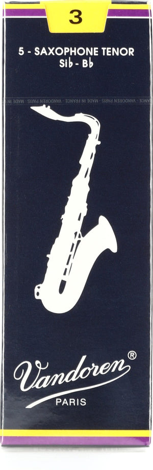 Vandoren Traditional Tenor Saxophone Reeds - 3.0 (5-pack)
