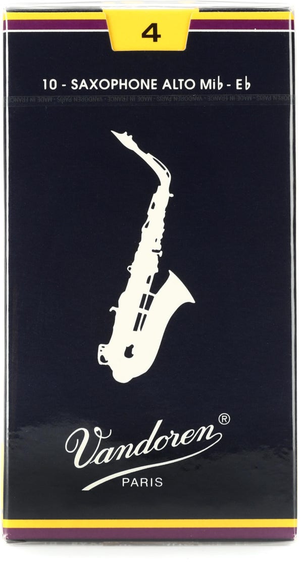 Vandoren SR214 - Traditional Alto Saxophone Reeds - 4.0 (10-pack)