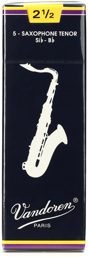 Vandoren Traditional Tenor Saxophone Reeds - 2.5 (5-pack)