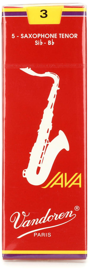 Vandoren SR273R - JAVA Red Tenor Saxophone Reeds - 3.0 (5-pack)