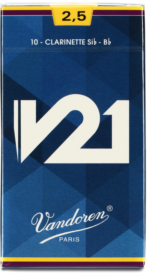Vandoren CR8025 V21 Bb Clarinet Reed - 2.5 (10-pack)