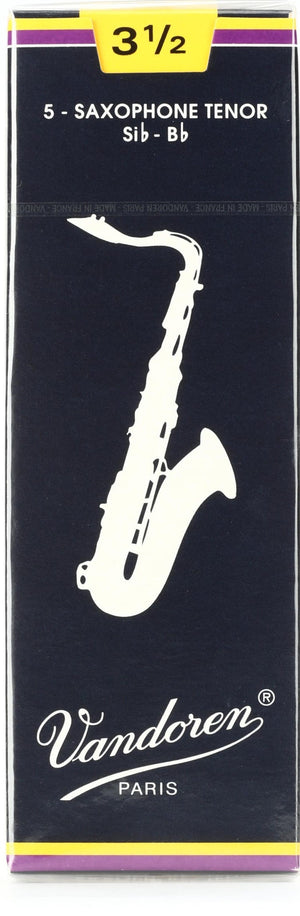Vandoren Traditional Tenor Saxophone Reeds - 3.5 (5-pack)