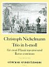 Trio in B minor for two Flutes and Basso continuo by Christoph Nichelmann edited by Ingo Gronefeld