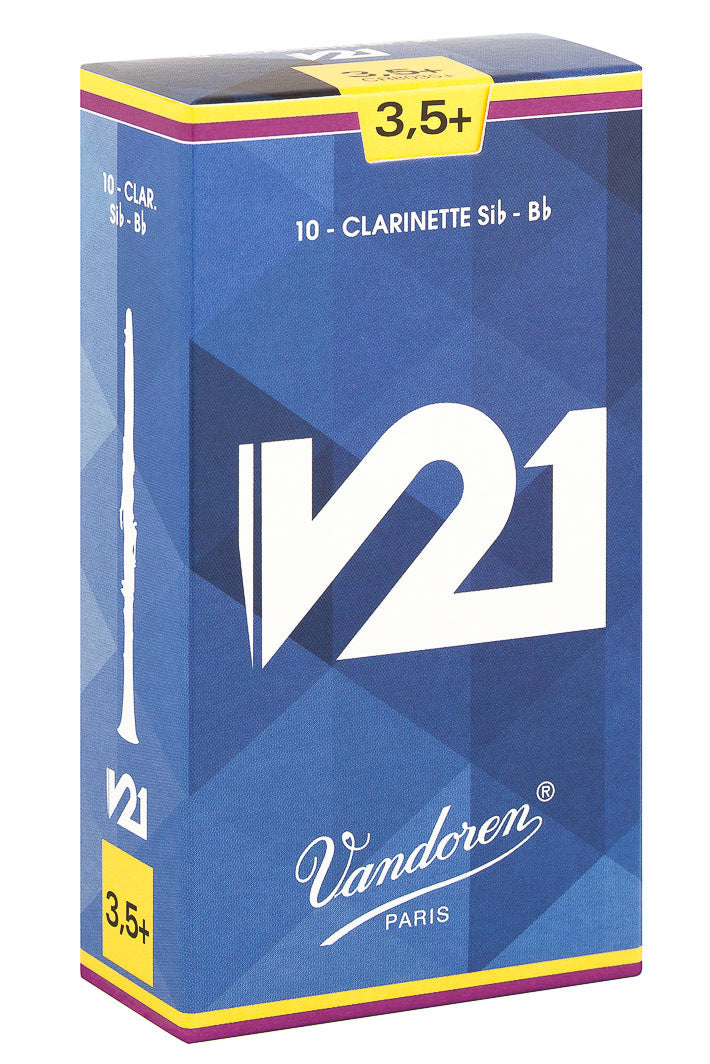 Vandoren V21 B flat Clarinet Reeds 3.5+ strength