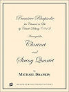 Premiere Rhapsodie for Clarinet and String Quartet by Claude Debussy arranged by Michael Drapkin
