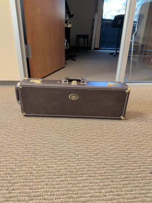 Locking Leather Soprano Saxophone Case: Yamaha YAC SSC801 Early 2000s era Brown Leather Case