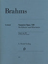 Brahms Sonatas for Piano and Clarinet Op. 120, No. 1 and No. 2 by Johannes Brahms edited by Egon Voss and Johannes Behr with fingering for the piano part by Klaus Schilde