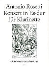 Concerto in E-flat Major for Clarinet and Orchestra (Piano Reduction) by Antonio Rosetti