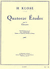 Quatorze Études (14 Etudes) for Clarinet by Hyacinthe Klose