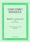 Ballabile con Variazioni nel ballo Ettore Fieramosca for E-flat Clarinet and Piano by Giacomo Panizza