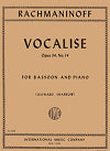 Vocalise Op. 34 No. 14 for Bassoon and Piano by Serge Rachmaninoff