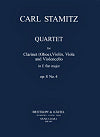 Quartet in E-flat major Op. 8 No. 4 for Clarinet (Oboe), Violin, Viola and Violoncello by Carl Stamitz
