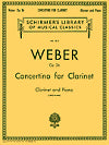 Weber Concertino Op. 26 for Clarinet and Piano by Carl Maria von Weber edited by Arthur Christmann