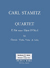 Quartet in E-flat major Op. 19 No. 1 for Clarinet, Violin, Viola and Violoncello by Carl Stamitz