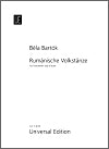 Romanian Folk Dances for Clarinet and Piano by Béla Bartók
